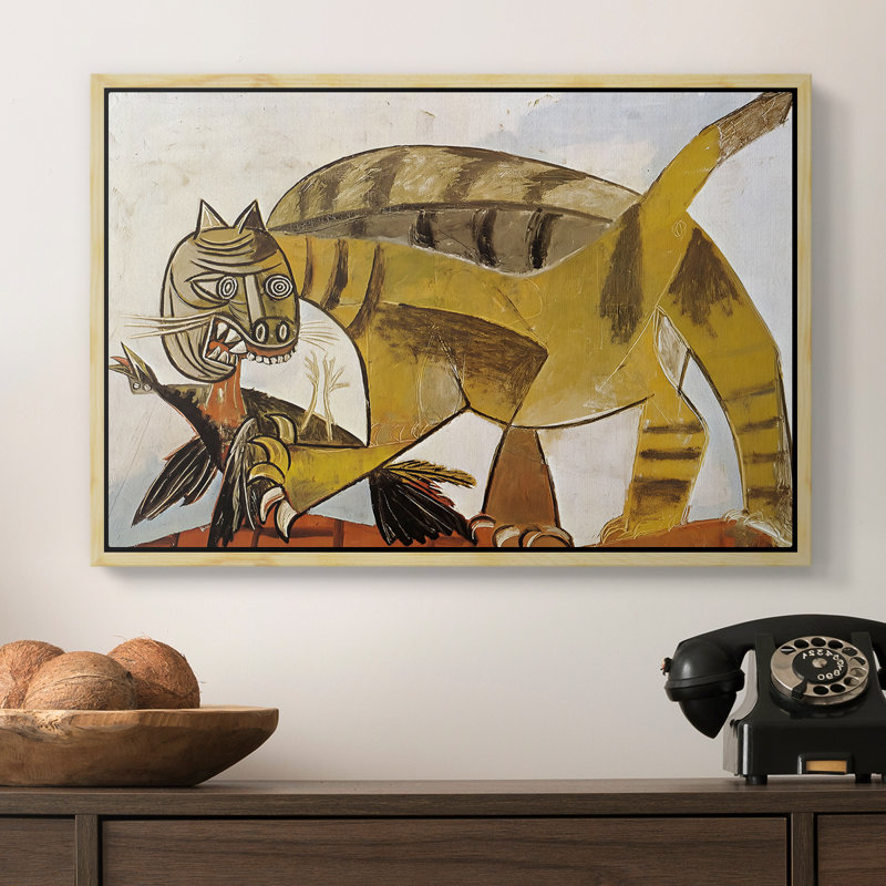 Chat mangeant un oiseau, 1939 - Pablo Picasso, toile tendue avec châssis, Naturel, 16 x 24