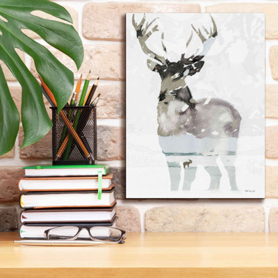 Red Barrel StudioÂ® 'Elk Impression 1' By Stellar Design Studio, Giclee Canvas Wall Art -  Millwood Pines, CD891D257DD44575A78BDADB6D47ACCA