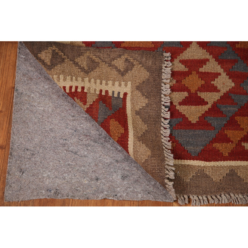 Tapis géométrique à motif oriental kilim 5 x 8
