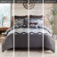 De literie pour grand lit, ensemble de chambre à coucher moderne en polyester rustique