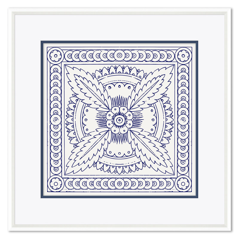 White RCP & Blue Figure 7 Framed