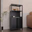 Armoire de rangement, 2 portes, bambou, salle de bain séparée avec portes, organisateur de plancher