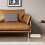 Causeuse coussin orange en cuir véritable-489090960