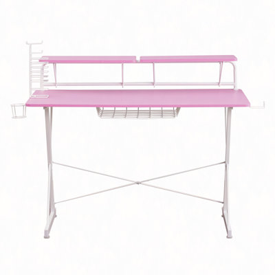 Bureau d'ordinateur avec tablettes
