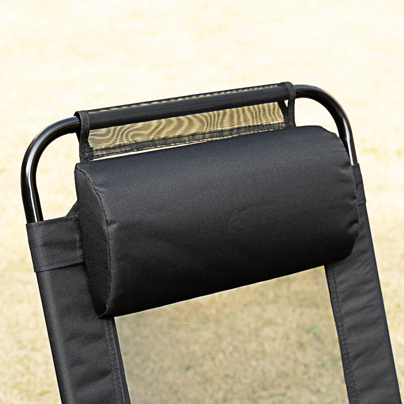 Ensemble de 2 chaises de patio pliantes pour l'extérieur, Black