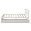 Base de lit plateforme en bois avec deux tiroirs et tête de lit-535544701