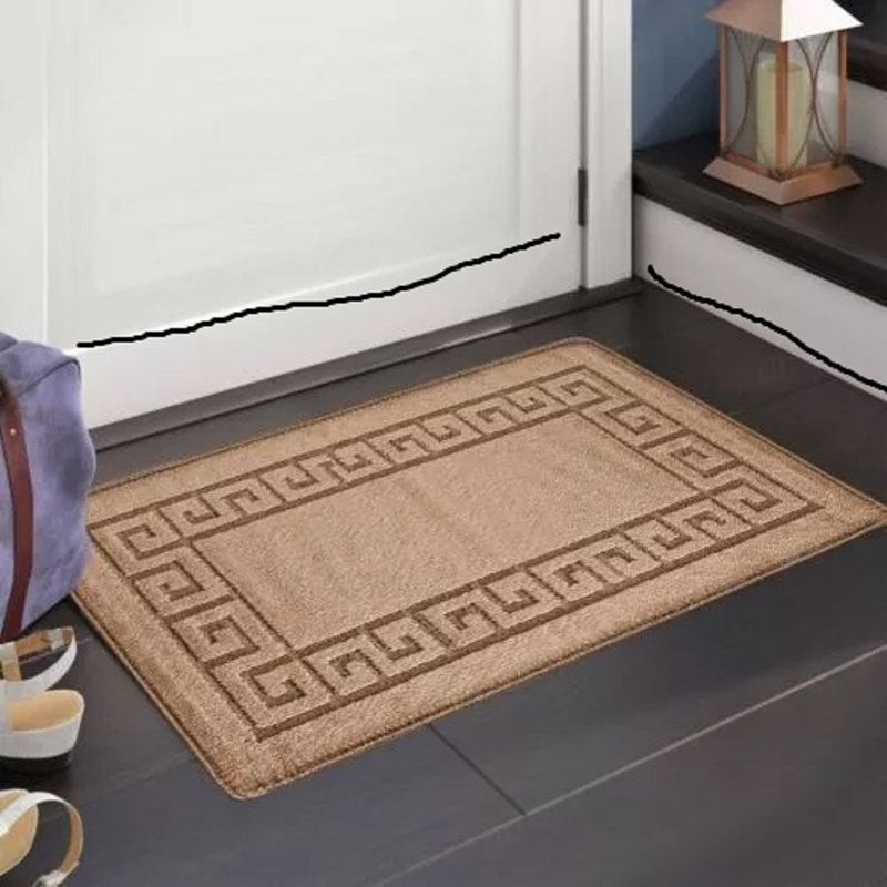 Aidelyn Non-Slip Indoor Doormat, Beige, 40cm W x 60cm L