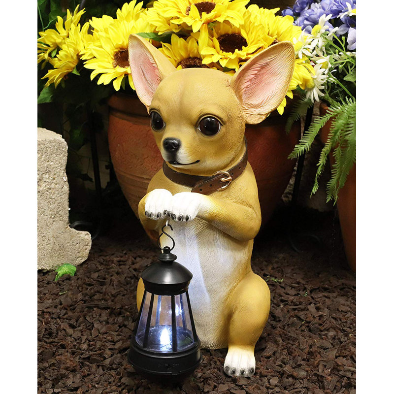 Yasir Deer Head Begging Chihuahua Dog on Two Legs Decorative Statue