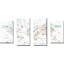 "World Traveller I" sur toile 4 pièces par Laura Marshall, impression-1600642157