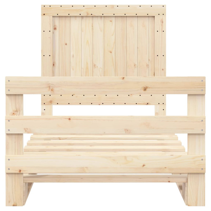 Niccolo Solid Wood Bed, DE Size - 100 x 200 cm