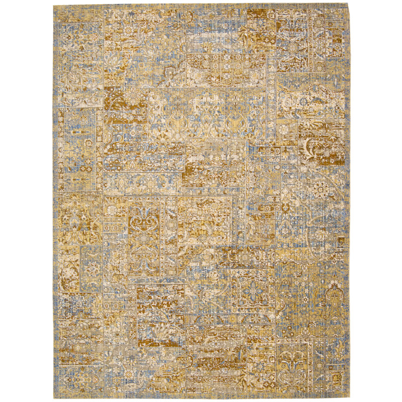 Moroccan Southwestern Area Rug in Beige, Rectangle 7'3" x 9'9"