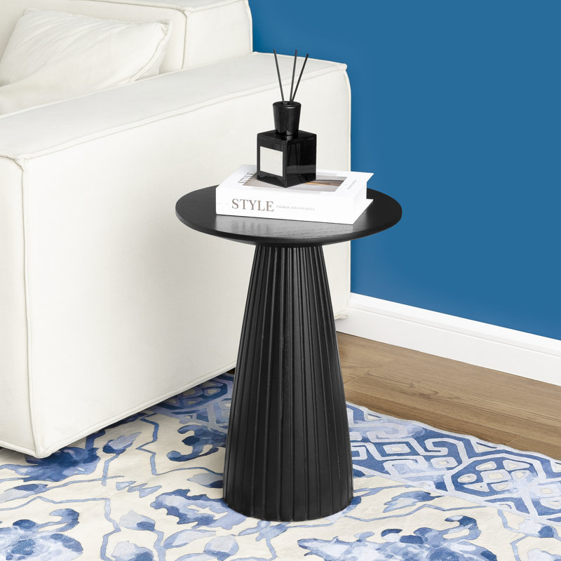 Albertice 19.9" Tall Wood Round End Table