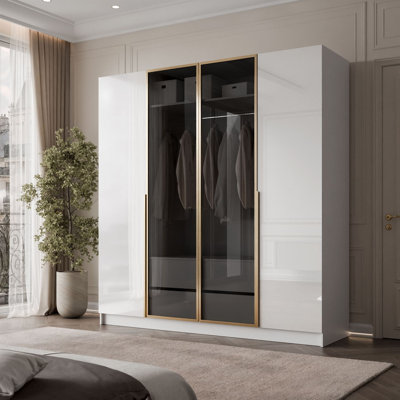 4 Door Glass Wardrobe