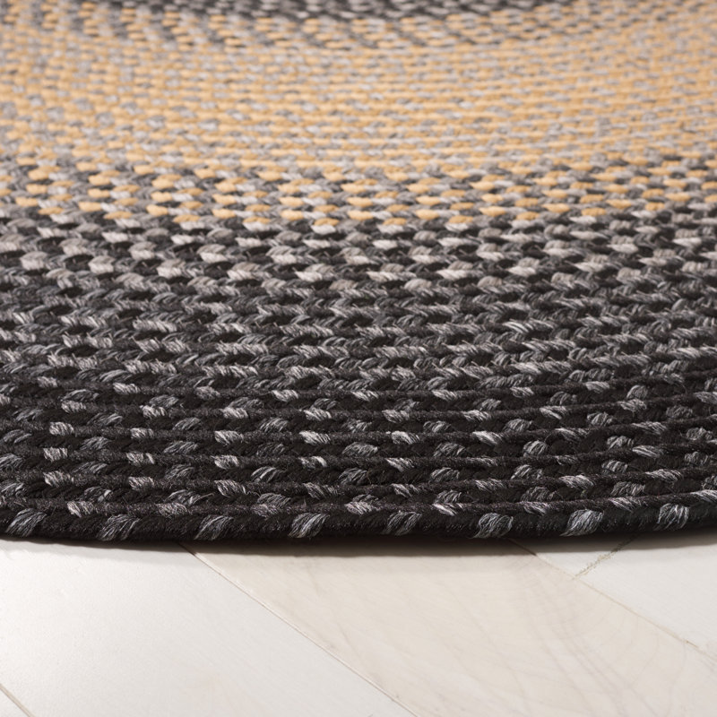 Georgina Hand Woven Performance Machine Washable Geometric Indoor/Outdoor Area Rug, Round 6'