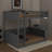 Queen Size Wooden Bunk Bed With Built-In Shelves And USB Charging Station-681000395