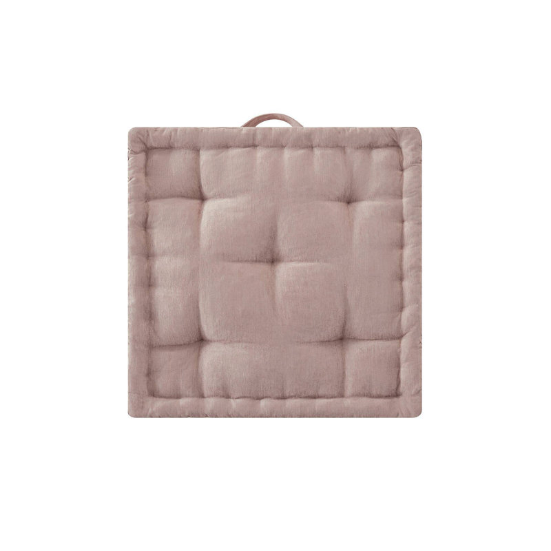 Poly Chenille Square Floor Pillow Cushion-24X24", Blush