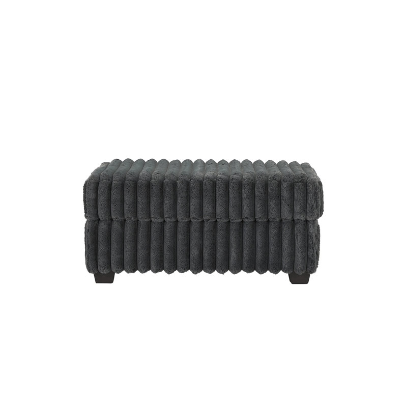 Repose-pieds rectangulaire 38 po, gris anthracite Mondo, Gris anthracite