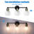 3-Light Matte Black Vanity Light Fixture, Modern Bathroom Mirror Lighting with Clear Glass Shades, E26 Base Hardwired Wall Sconce for Bedroom, Dresser, UL Listed