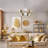 6 - Light Dimmable Sphere Chandelier-465815473-465815478