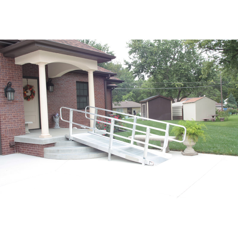 4-ft x 36-in Aluminum Wheelchair Ramp with Handrails