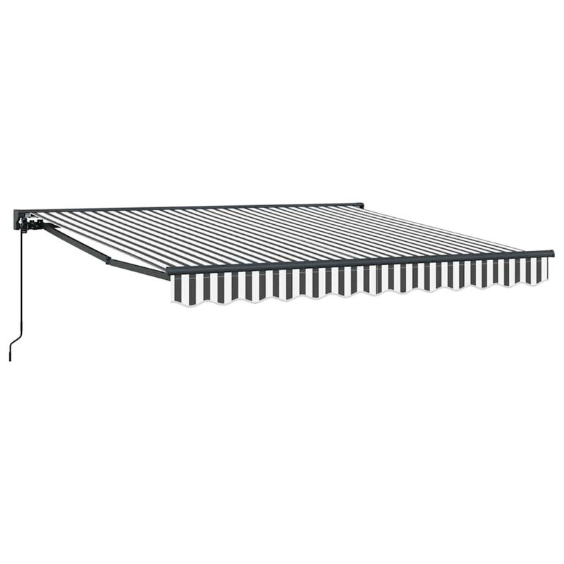 Retractable Awning, Anthracite/White/Anthracite, 300 cm W x 250 cm D