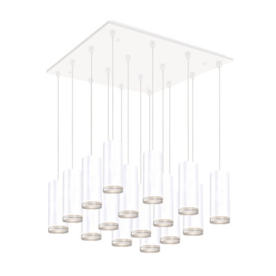 Luminaire suspendu blanc 19 lumières 16 lumières Cameo