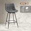Upholstered Counter Stool with Metal Frame