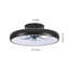 Ventilateur de plafond à DEL noir de 20 po - Température de couleur à intensité variable et réglable, application et télécommande, ventilateur de plafond intelligent moderne pour le salon, la chambre à coucher et la salle à manger (moteur silenci
