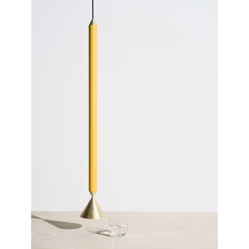 Apollon, H 159 po x l 4,92 po x P 4,92 po, Miel doré / laiton