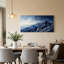 Art mural sur toile, chaîne de montagnes bleu foncé-293955012