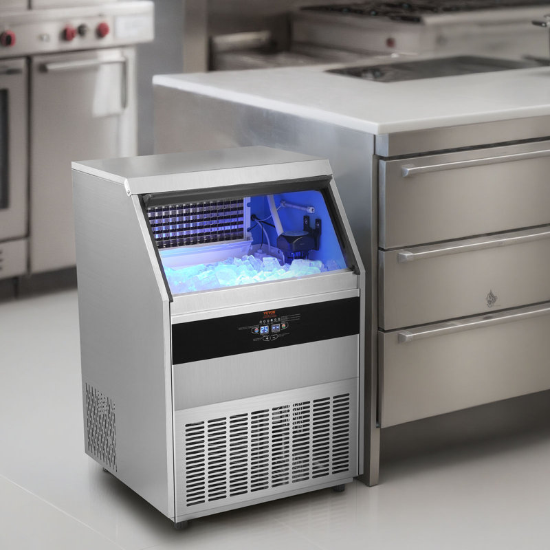 VEVOR 440 lb. Daily Production Cube Clear Ice Freestanding Ice Maker