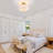 Modern Drum Linen Semi Flush Mount Ceiling Light Fixture-1594074870