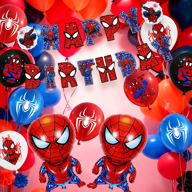Spiderman Birthday Party Supplies Kit - 30 Pcs Spiderman Party Set