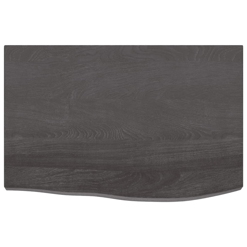 Childress Oak Solid Wood Picture Ledge Wall Shelf, 4cm H x 60cm W x 40cm D, Dark Brown