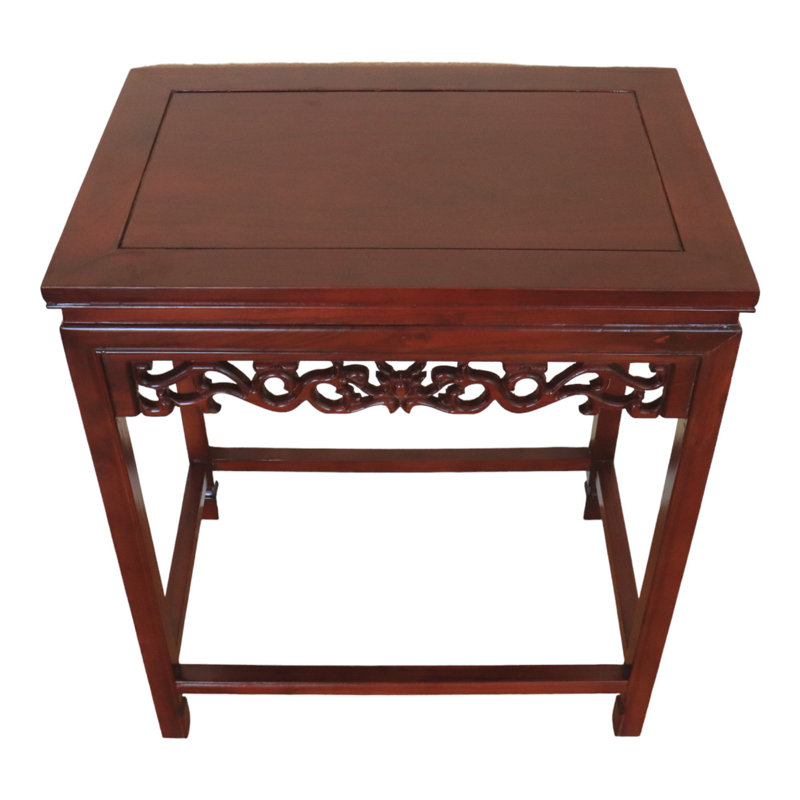 Tall Rectangle-shaped Wood Table In Cherry Finish