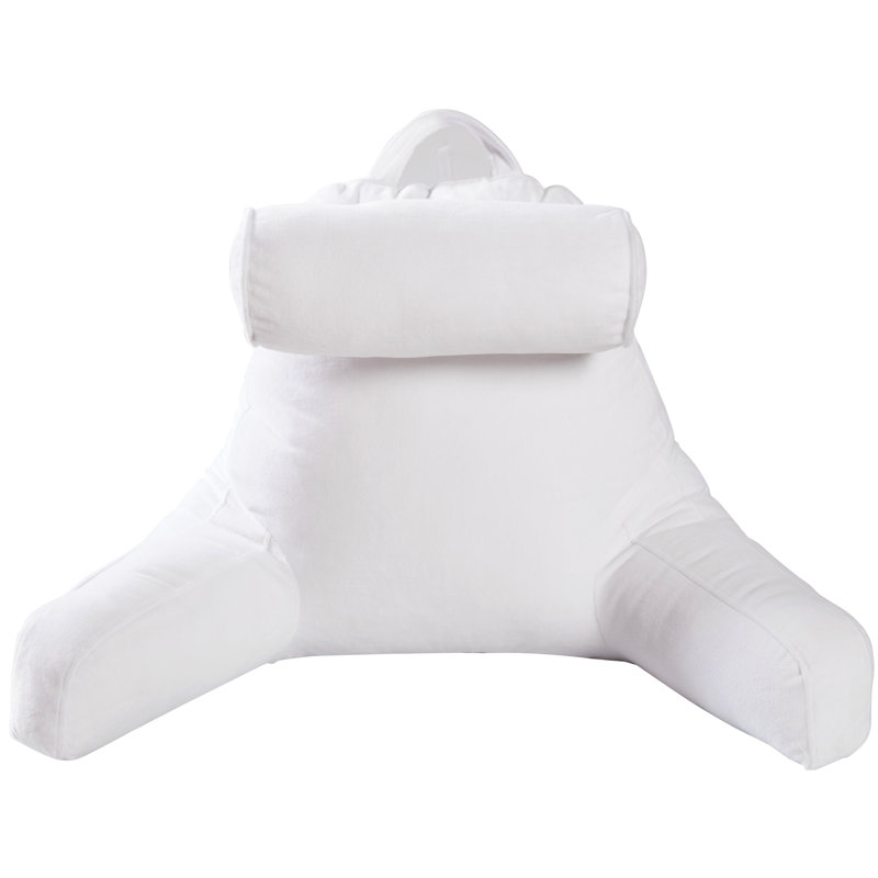  TV and Reading Bolster/Backrest Pillow Cover & Insert, White