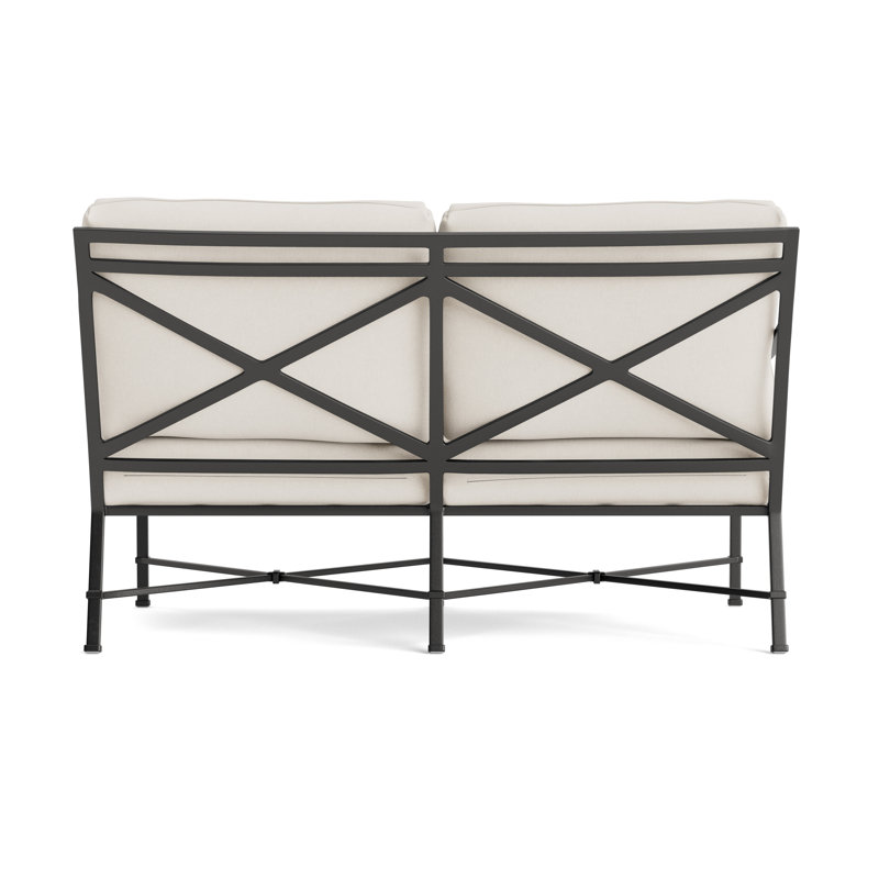 Venetian Outdoor 2 - Seat Loveseat, Fusion Natural, Textured Pewter