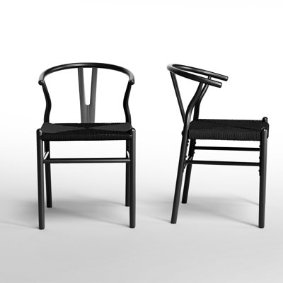 Wishbone Chair Solid Wood Y-Back Dining Chairs