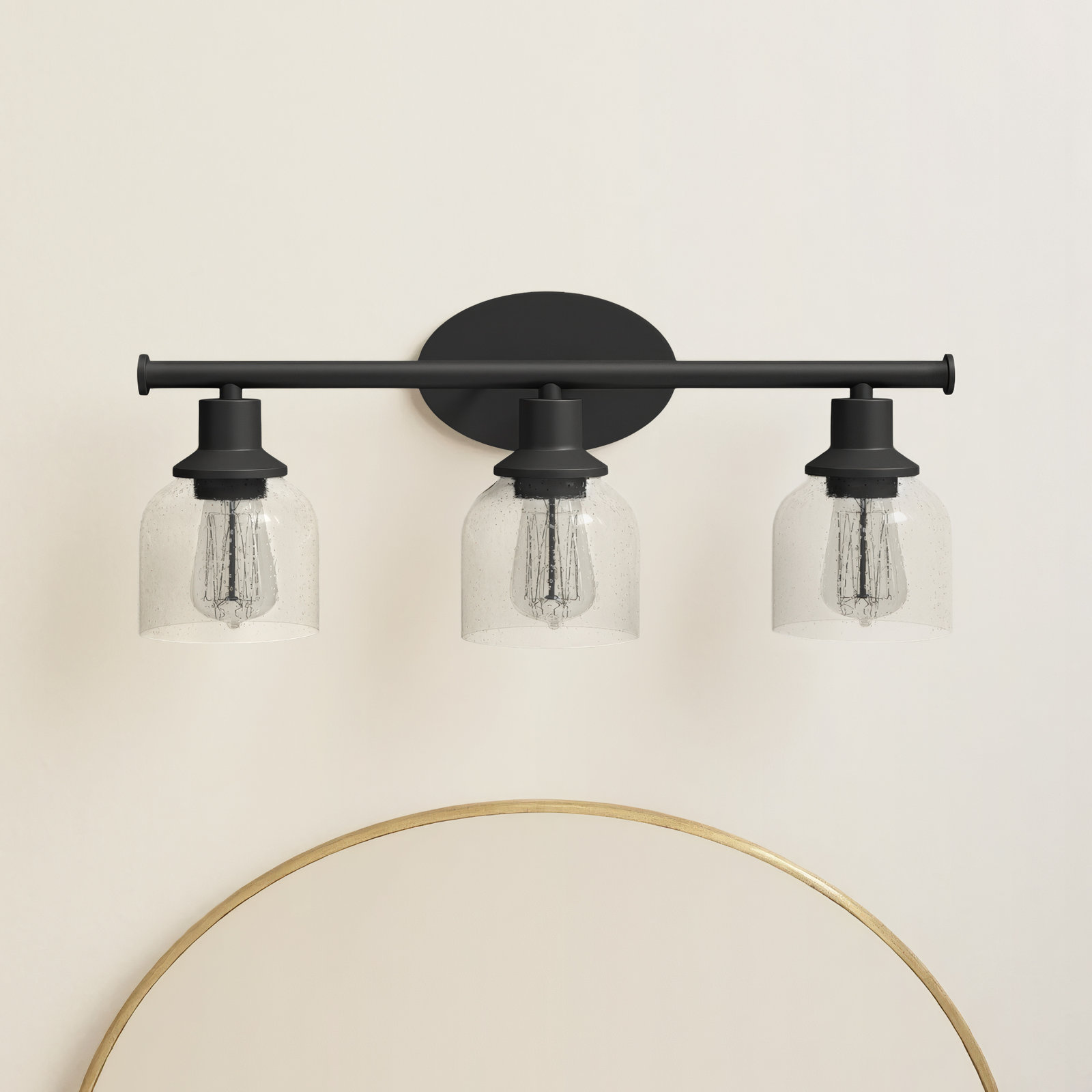 3 Light Seeded Dimmable Vanity Light