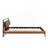 Brown&Gray Leather Bed with 2pcs Night Lights-1903016598