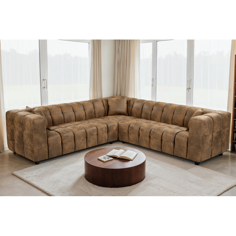 5 Seater Corner Sofa , Brown