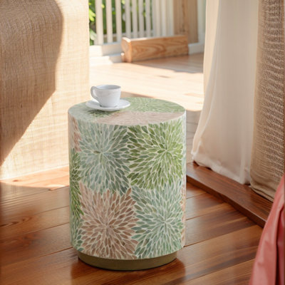 D14x18" Cylindrical Garden Accent Side Table