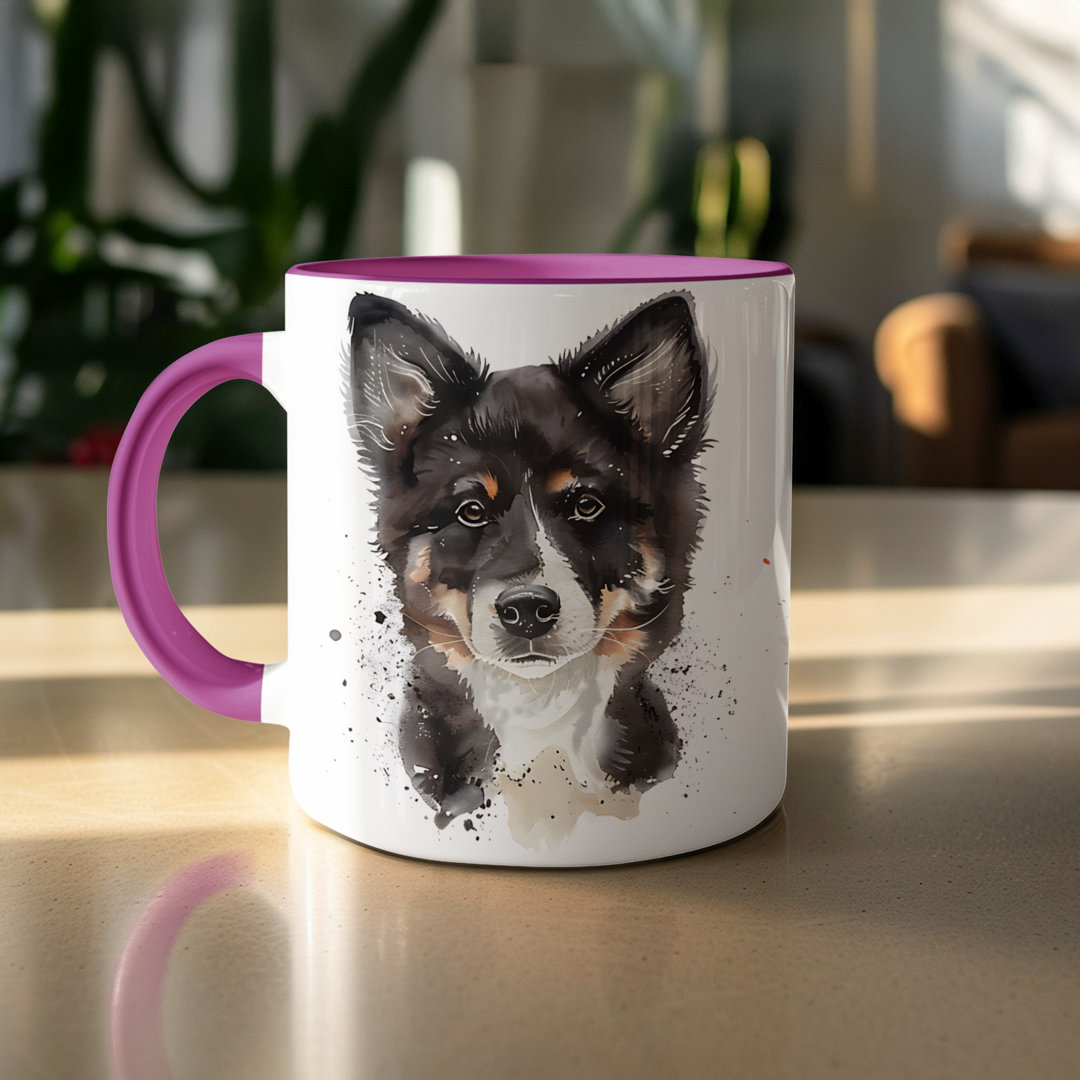 Watercolor Shetland Sheepdog Portrait Art 11oz Coffee Mug