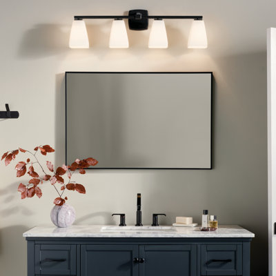 33.25" 4-Light Vanity Light with Water Glass