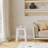 Farmhouse Square End Table with 2-Tier Storage Shelf, Small Space Nightstand for Living Room or Entryway, Easy Assembly-500977191
