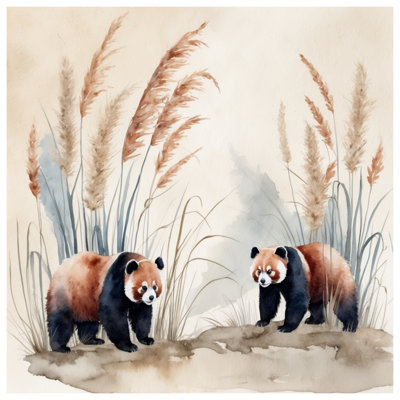 Housses de couette Red Panda Illustration