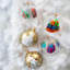 ORNAMENTS 4'' Handmade Glass Plants & Flowers Ball Ornament