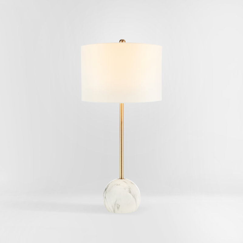 Hilda Marble Table Lamp, White