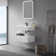 40 in. Wall-Mount or Countertop Bathroom with Classic Square Bowl Solid Surface