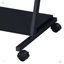 Bureau de jeu avec structure en métal et roulettes, noir